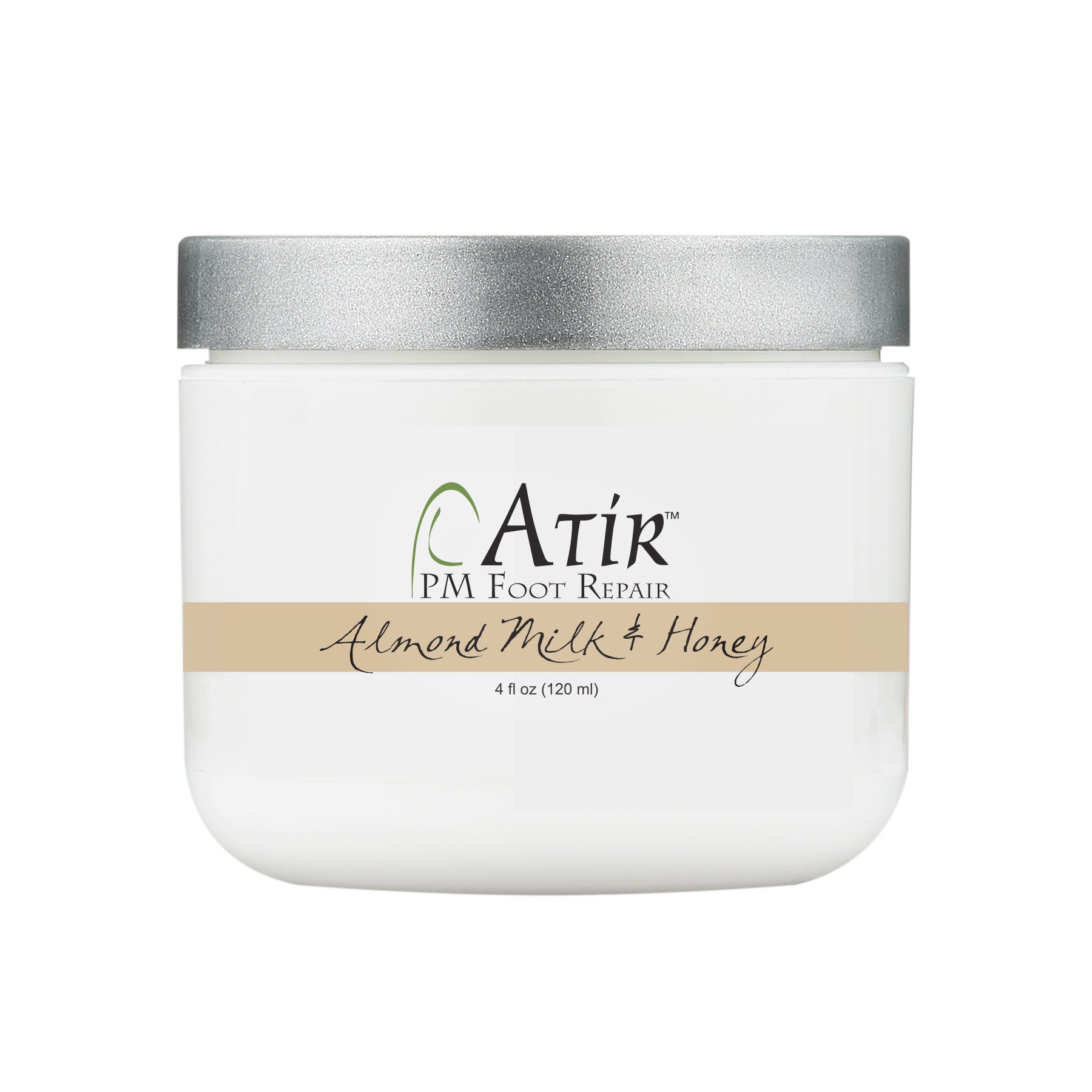 ATiR PM Foot Repair cream in jar, Almond Milk & Honey scent